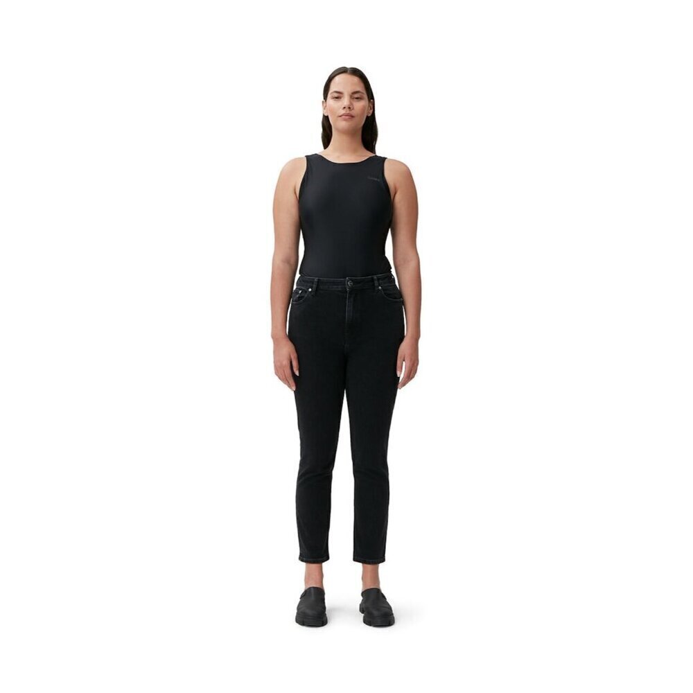 GANNI Cutye Cropped Jeans High Rise Black Organic Cotton #80 Size 27